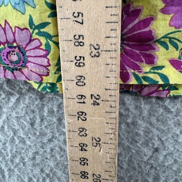 BANJANAN Women's Klara Top Floral Ruffle SIze XS Purple Yellow Daisy Print - Picture 8 of 15